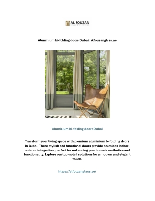 Aluminium bi-folding doors Dubai | Alfouzanglass.ae