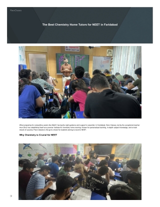 Para Classes: Premier NEET Coaching in Faridabad for Aspiring Medical Students