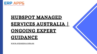 HubSpot Managed Services Australia  Ongoing Expert Guidance