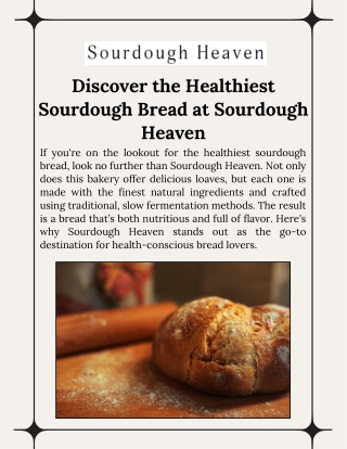 Sourdough Heaven A Healthy Slice of Perfection