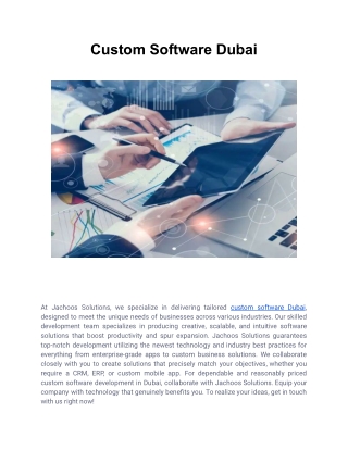 Custom Software Dubai