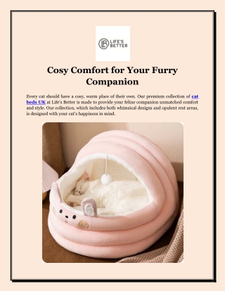 Cosy Comfort for Your Furry Companion
