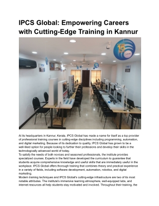 ipcs global kannur