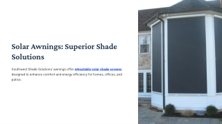 Retractable solar-powered window awnings