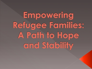 Empowering Refugee Families A Path to Hope and Stability