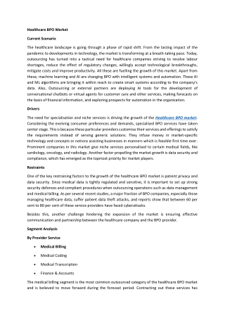 Global Healthcare BPO Market Forecast USD 591.99 Billion by 2032