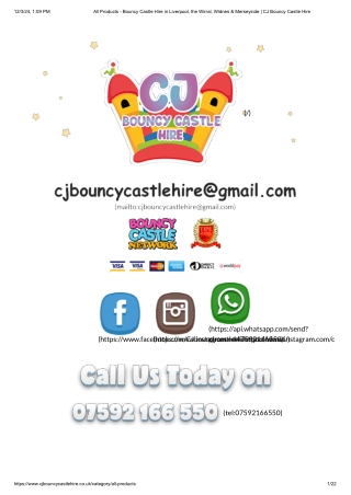 CJ Bouncy Castle Hire - Bouncy Castle Hire in Liverpool, the Wirral, Widnes & Merseyside
