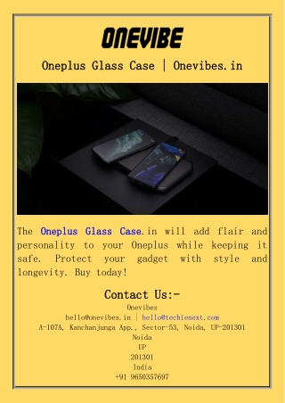 Oneplus Glass Case  Onevibes.in