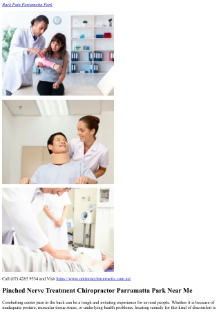 How To Cure Sciatica Permanently Chiropractor Parramatta Park (07) 4285 9534