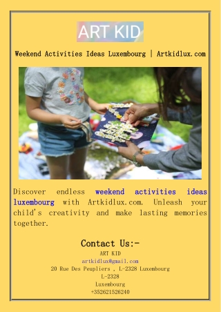 Weekend Activities Ideas Luxembourg  Artkidlux.com