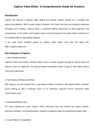 Achieving the True Benefit of CapCut Mod APK