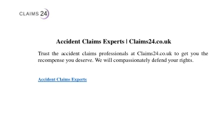 Accident Claims Experts  Claims24.co.uk
