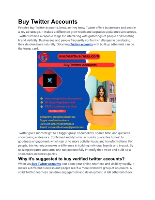 Buy Twitter Accounts