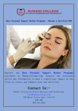 Best Personal Support Worker Programs  Become a Certified PSW