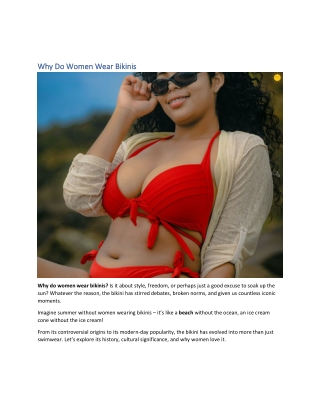 Why Do Women Wear Bikinis