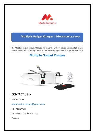 Multiple Gadget Charger  Metatronics.shop