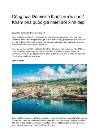 Cộng hòa Dominica thuộc nước nào