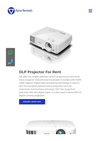 Projector And Screen For Rent In Bangalore From ₹700 Per Day