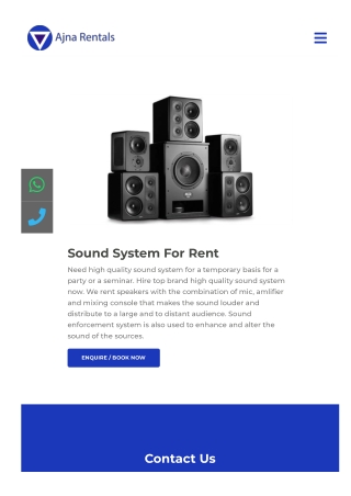 Speaker For Rent In Bangalore With Chord less Mic Rent