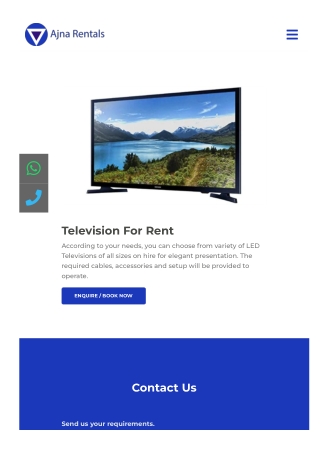 Television For Rent In Bangalore, Rent LED, HD TV & 4K TV