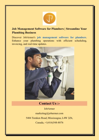 Job Management Software for Plumbers  Streamline Your Plumbing Business