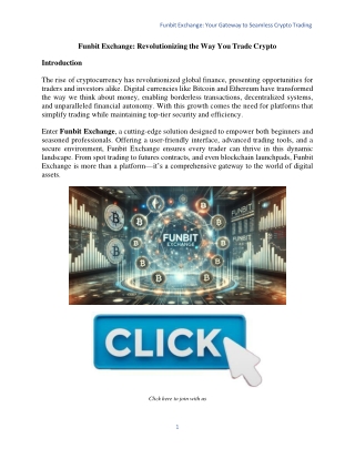 Funbit Exchange the way to Trade Crypto