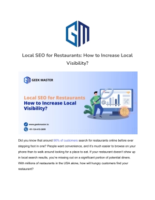 Local SEO for Restaurants