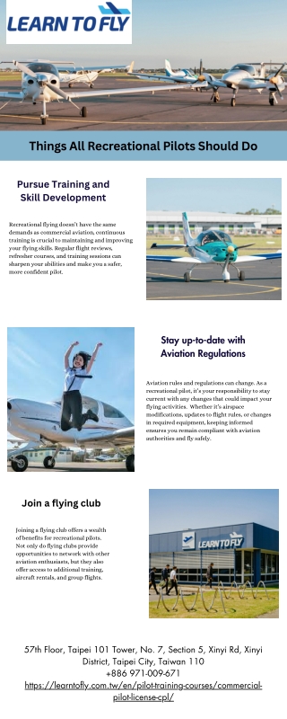 Commercial Pilot Training Program – Elevate Your Career with Learn to Fly