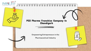 PCD Pharma Franchise Company in Chandigarh