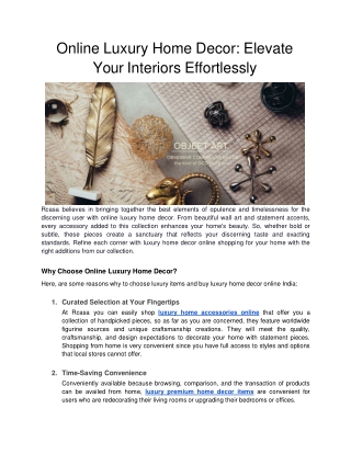 Online Luxury Home Decor_ Elevate Your Interiors Effortlessly - Google Docs