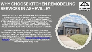 Expert Kitchen Remodeling Services in Asheville, NC