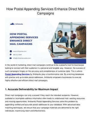 Postal Appending Services