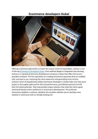 ecommerce developers Dubai