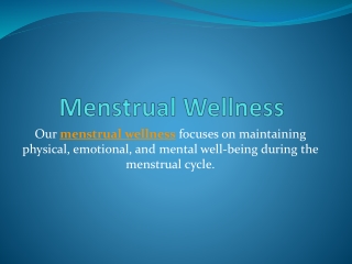 Menstrual Wellness