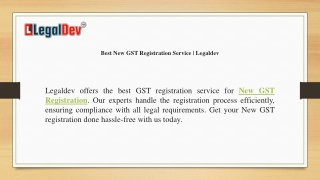 GST Registration for Proprietorship Businesses  LegalDev
