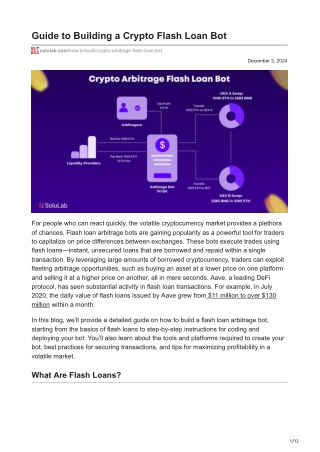 Guide to Building a Crypto Flash Loan Bot