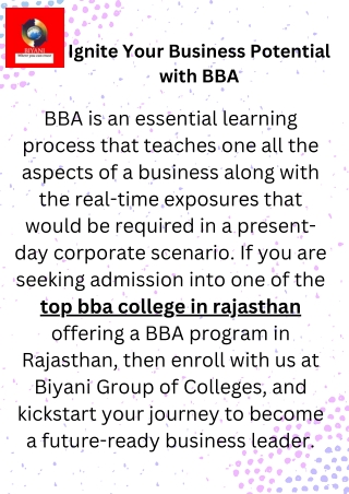 BBA COURSE: Thriving Entrepreneurial Ecosystem .
