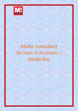 Media Consultant Services in Australia | Media Key