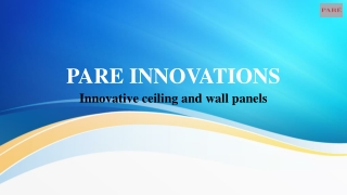 PARE INNOVATIONS INDIA - FLUTED PANELS