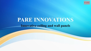 PARE INNOVATIONS INDIA - FLUTED PANELS