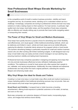 How Professional Boat Wraps Elevate Marketing for Small Businesses