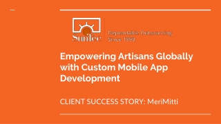 Empowering Artisans Globally with Custom Mobile App Development