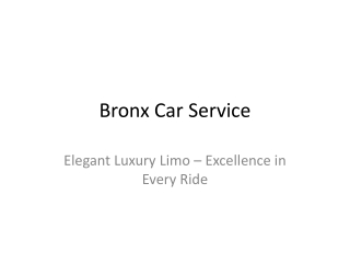 Premier Limo Service Bronx | Car Service Bronx NY