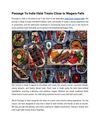 Passage To India Halal Treats Close to Niagara Falls (1)