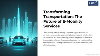 Top Trends and Developments in the E-Mobility Services Industry