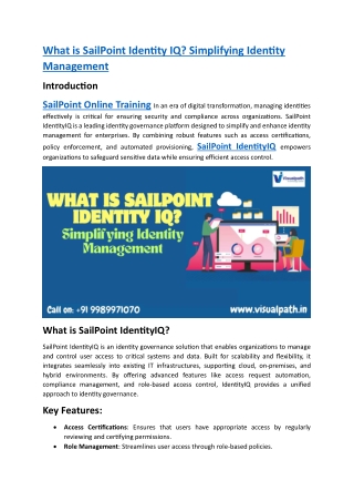 SailPoint Online Training | Sailpoint Course