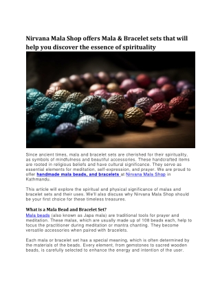 Discover the Spiritual Power of Gemstone Mala Beads and Bracelet Sets