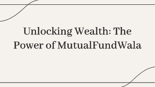 Mutual Funds | MutualFundWala