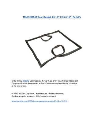TRUE 203542 Door Gasket, 25-1_2_ X 53-3_16_ _ PartsFe