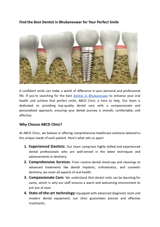 dentist in Bhubaneswar